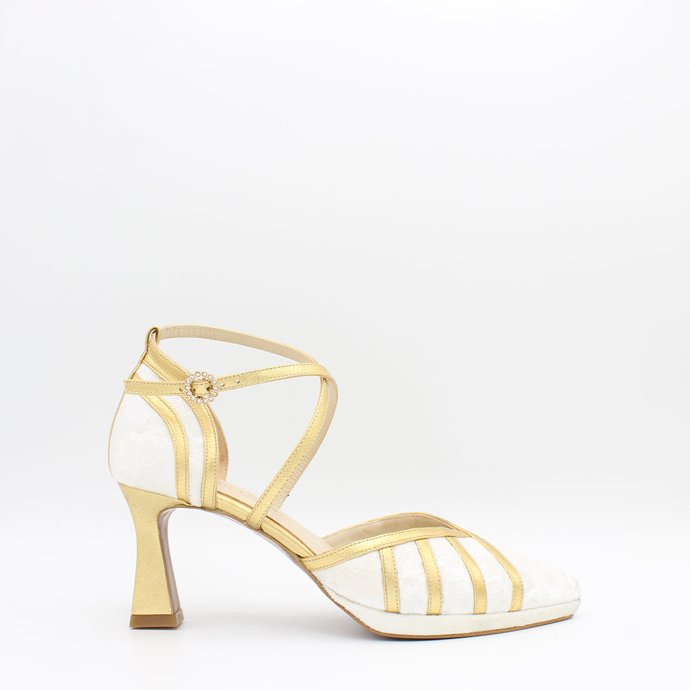 VELVET SEDA BLANCO, METAL OPALO