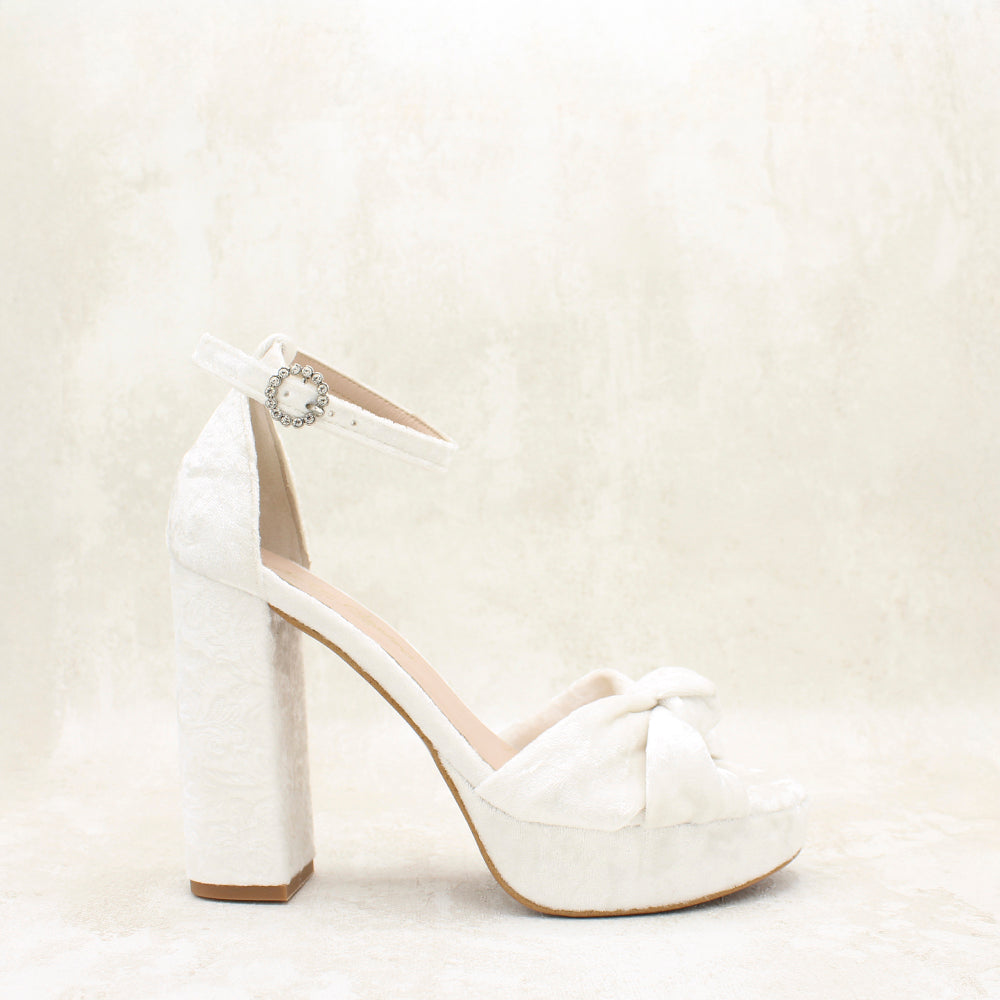 VELVET SEDA BLANCO, TACÓN BRDO