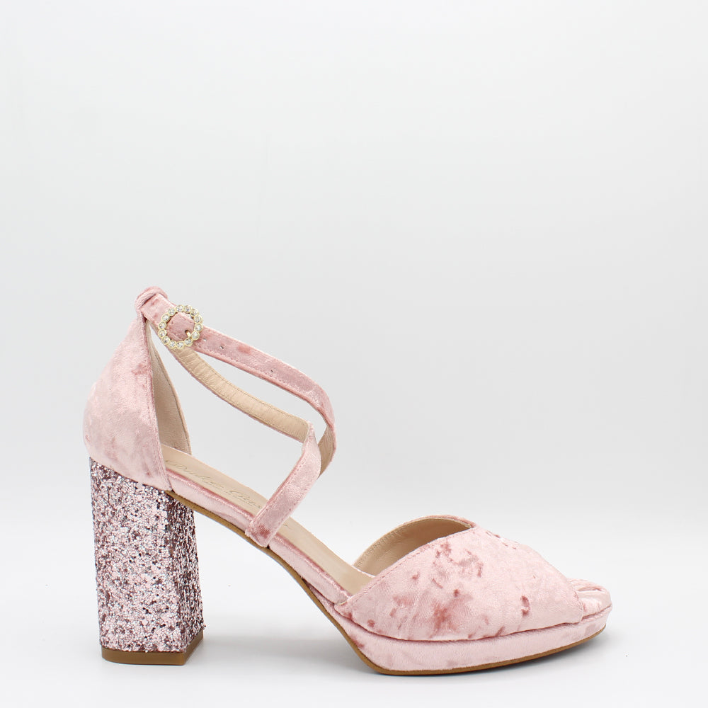 VELVET SEDA ROSA, GLITTER