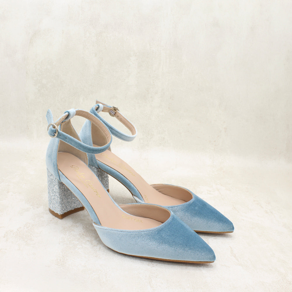 VELVET CIELO, TACON GLITTER ACUARIO