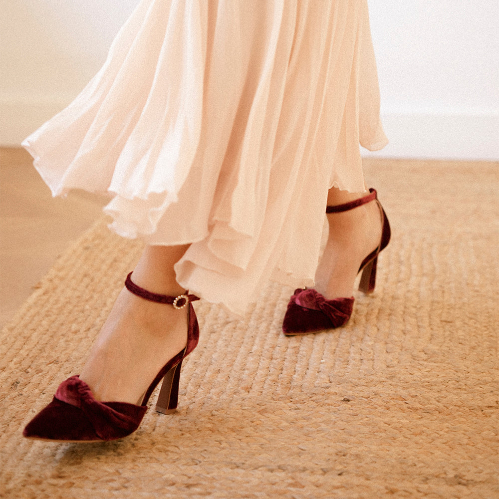 NICOLETTA 9 VELVET GARNET