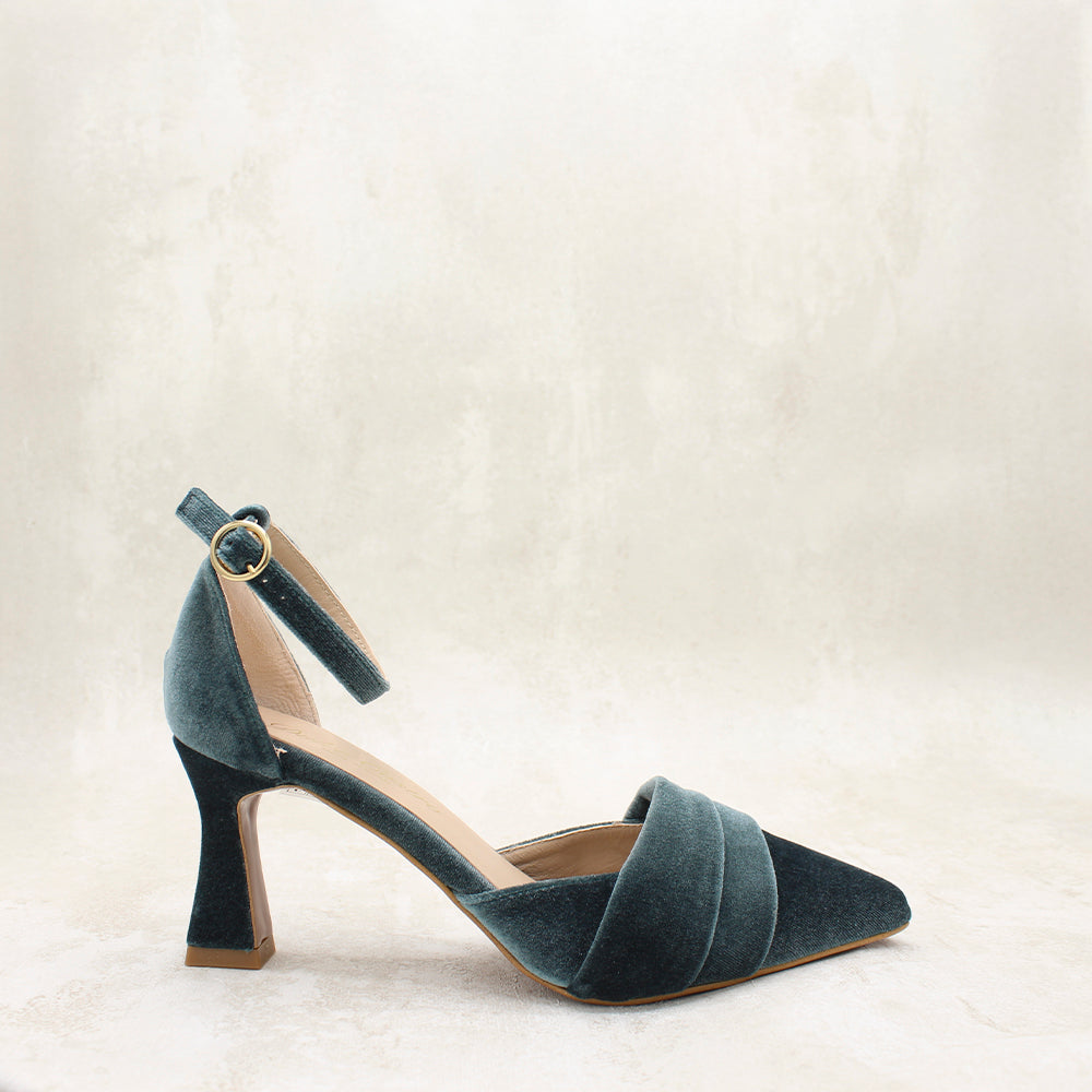 GRISELDA 7 VELVET CIAN