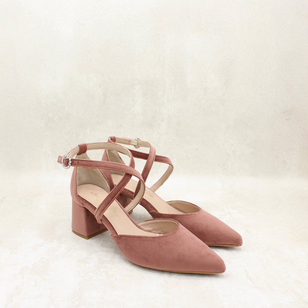 CLAUDIA 5 VELVET ROSA EMPOLVADO