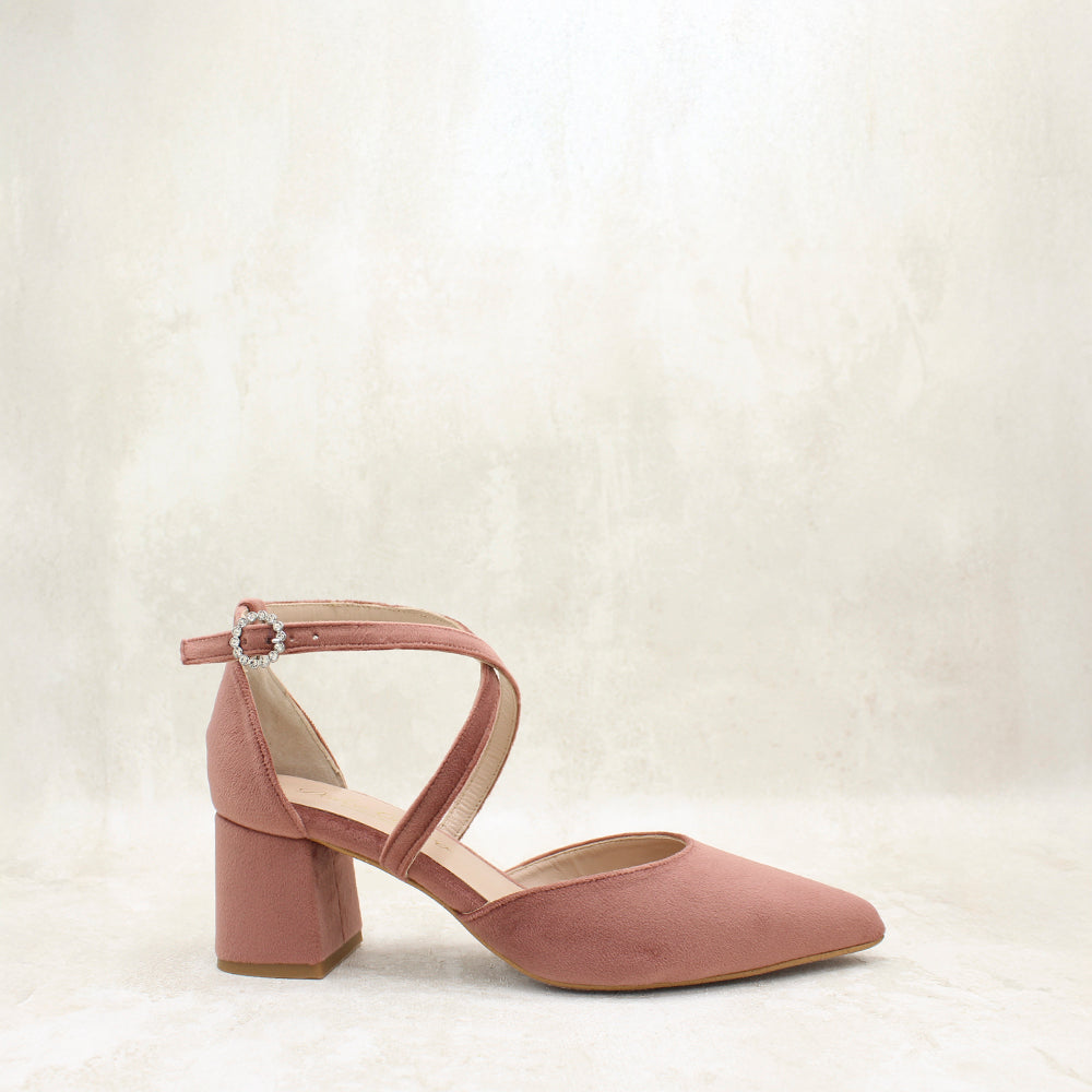 CLAUDIA 5 VELVET ROSA EMPOLVADO