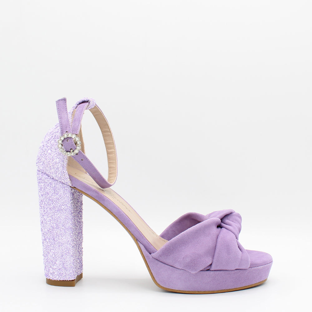 ANTE LAVANDA, TACON Y TALON GLITTER PEARLY