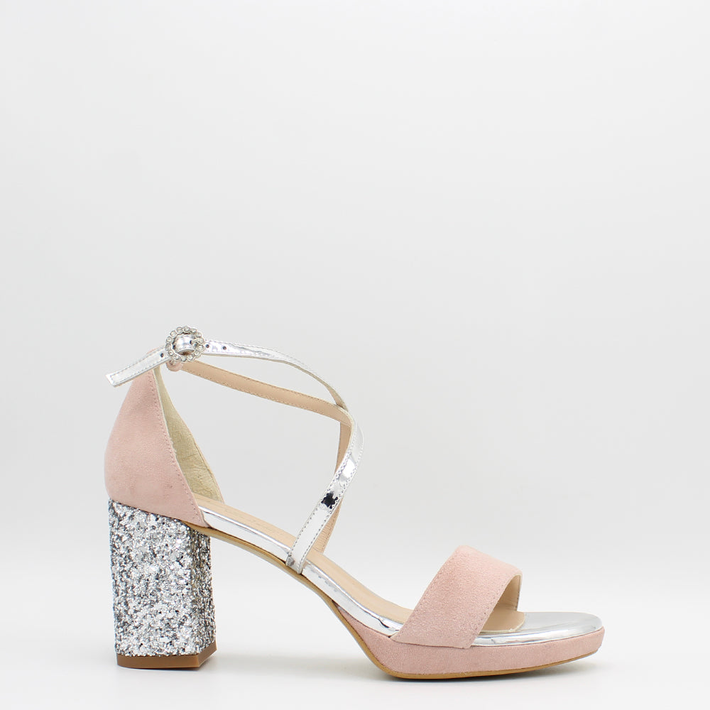 ANTE ROSADO, GLITTER, METAL SILVER