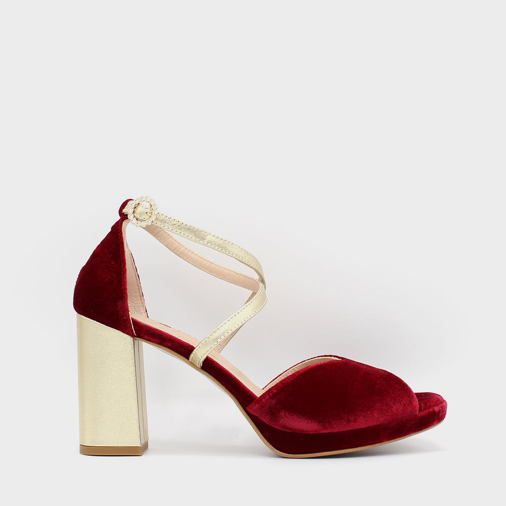 VELVET DK ROJO, METAL CAVA