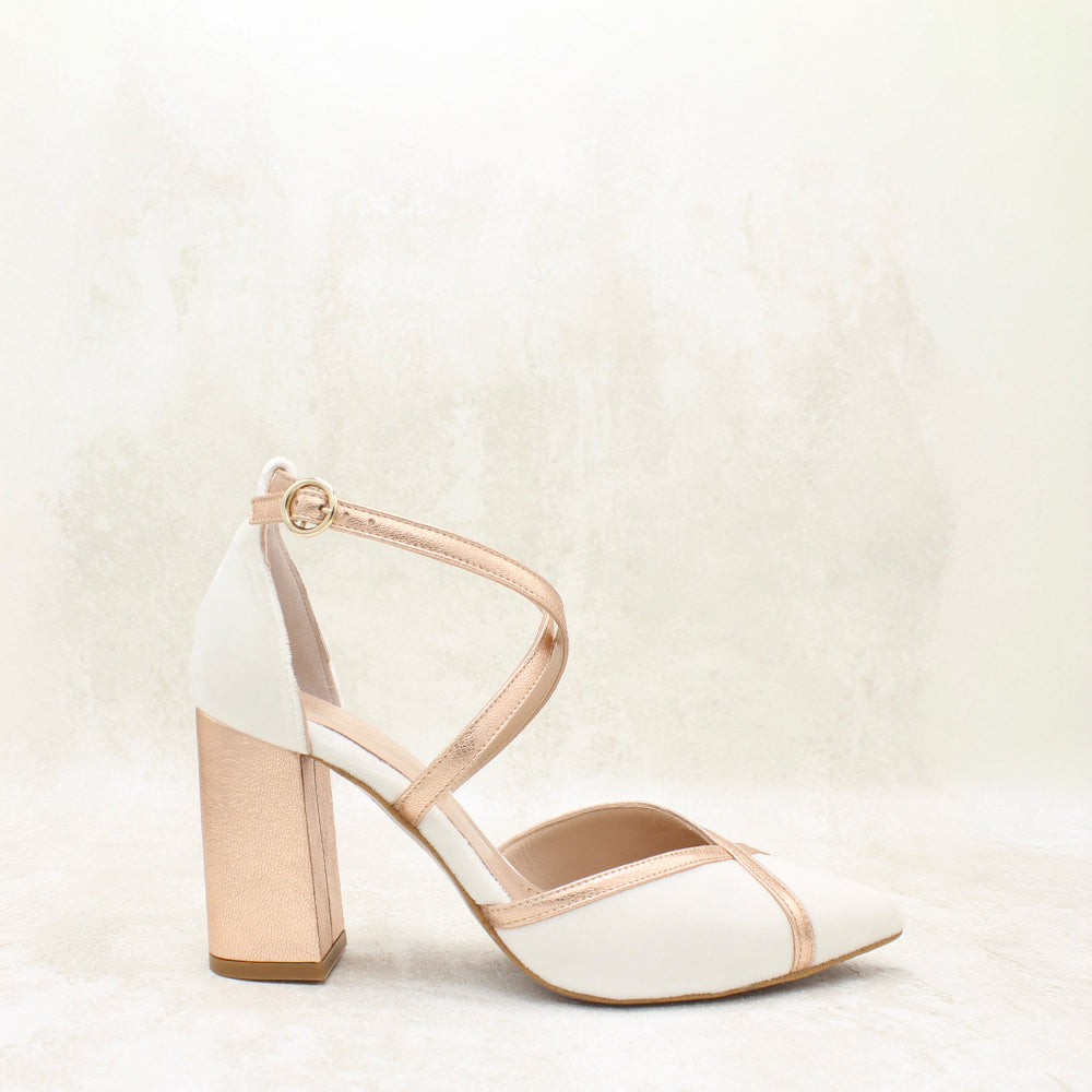 VELVET BLANCO, METAL ORO ROSA