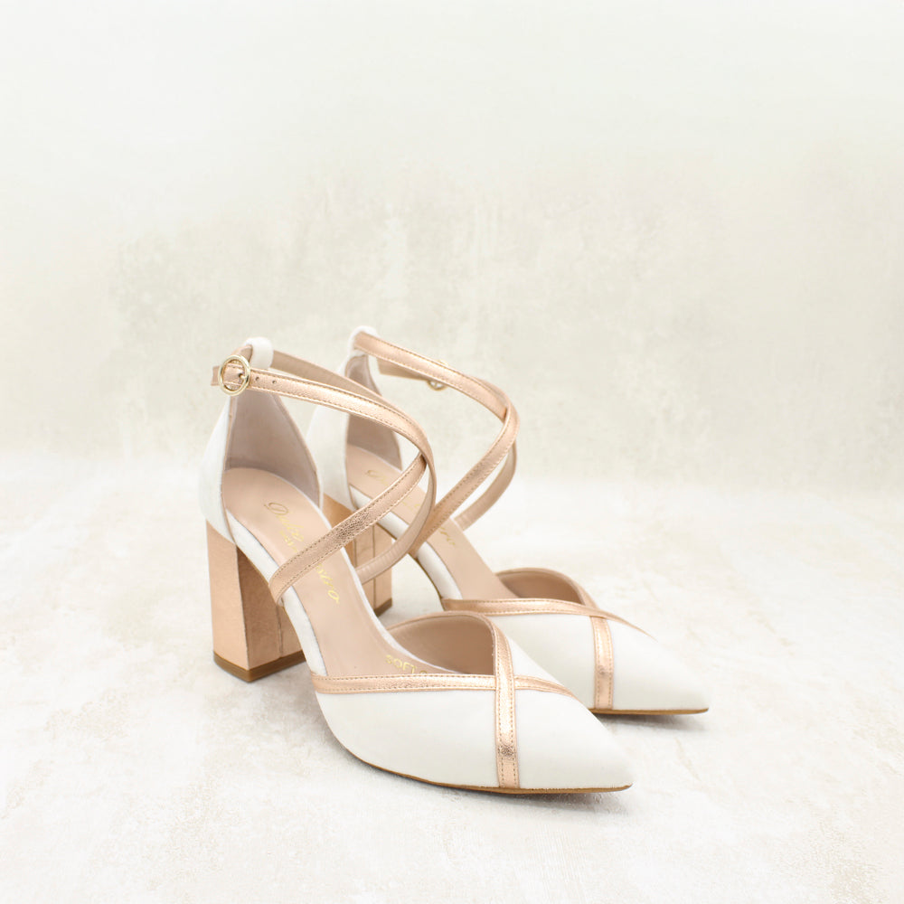 VELVET BLANCO, METAL ORO ROSA