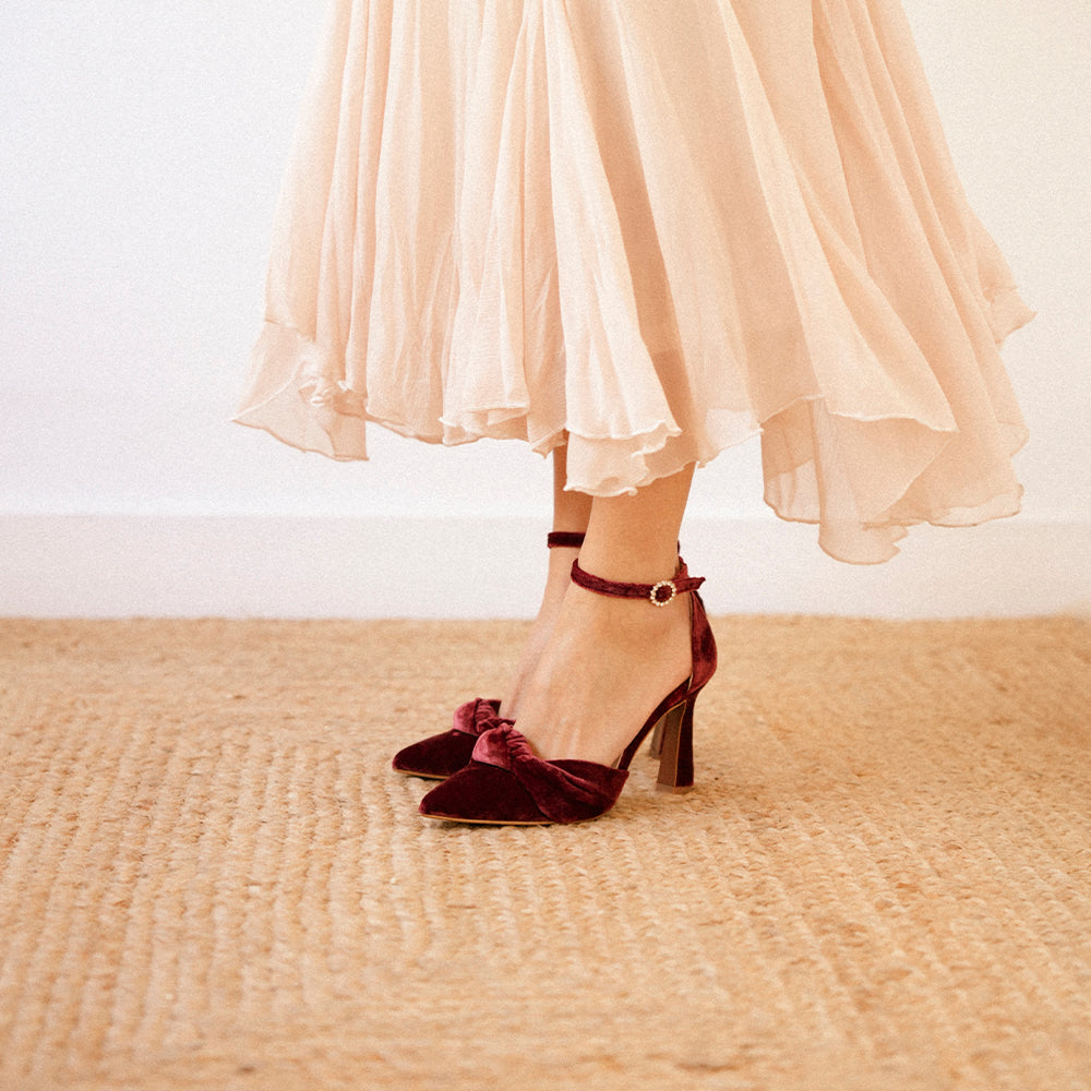 NICOLETTA 9 VELVET GARNET