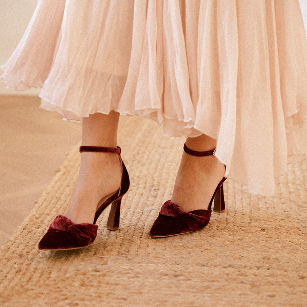 NICOLETTA 9 VELVET GARNET