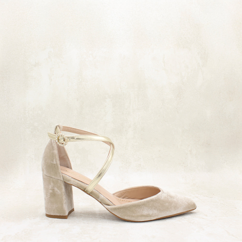 CLAUDIA 7 VELVET TAUPE, METAL CAVA