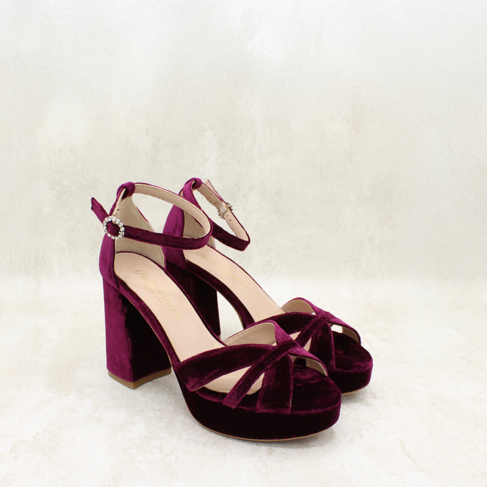 CHARLOTTE 9 VELVET BURDEOS