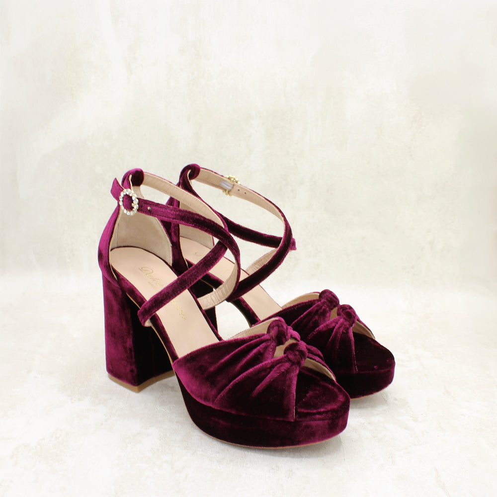 FILIPA 9 VELVET BURDEOS