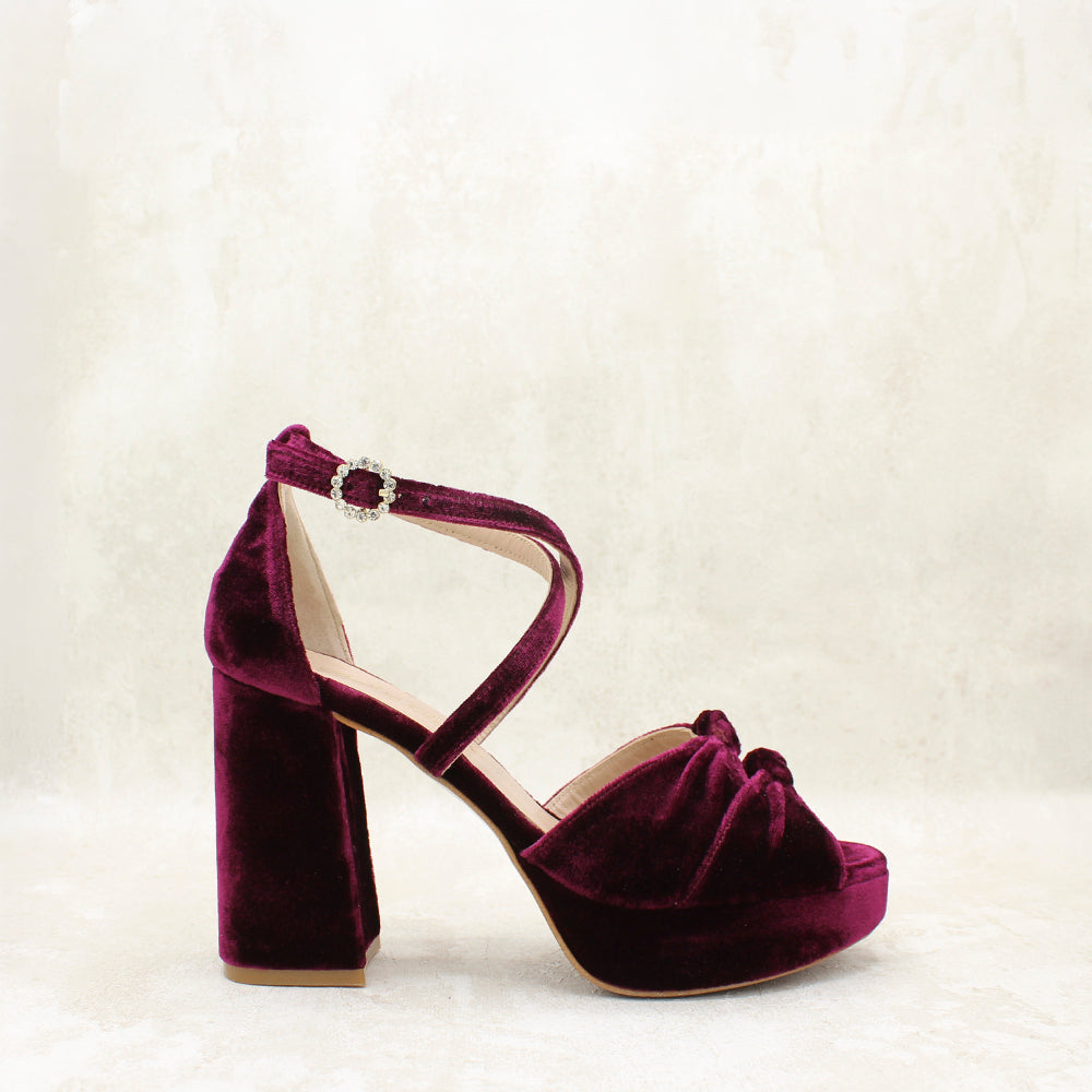 FILIPA 9 VELVET BURDEOS