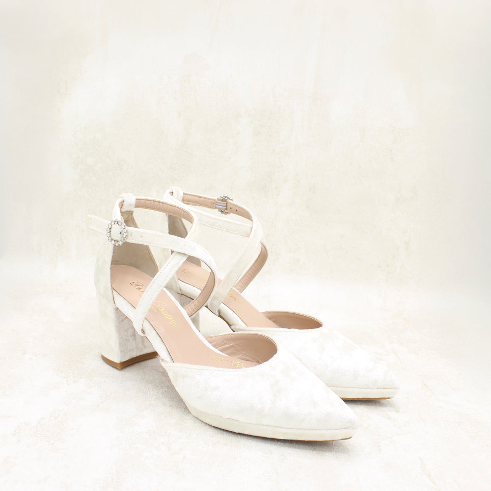 CLAUDIA 7 VELVET SEDA BLANCO