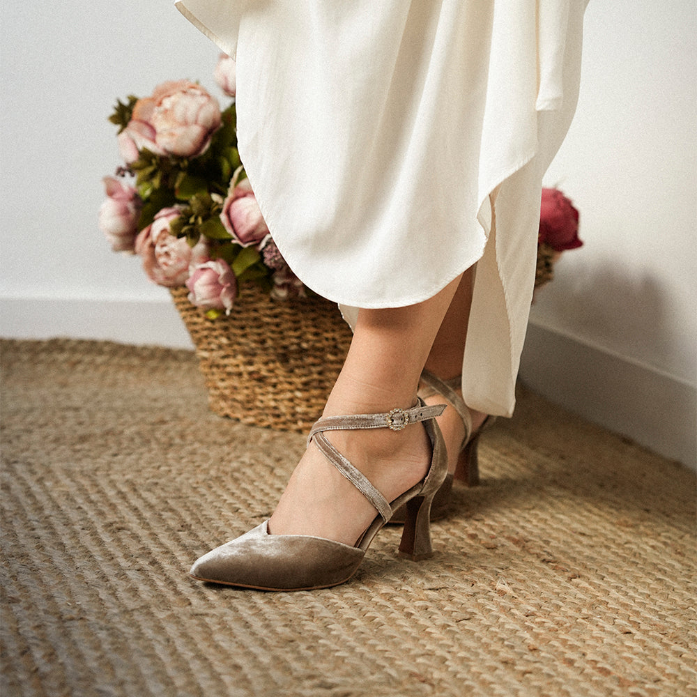 RANIA 7 VELVET TOPO